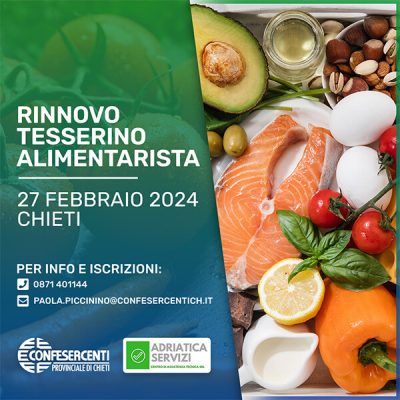 Rilascio tesserino alimentaristi 27 Febbraio 2024 – Chieti